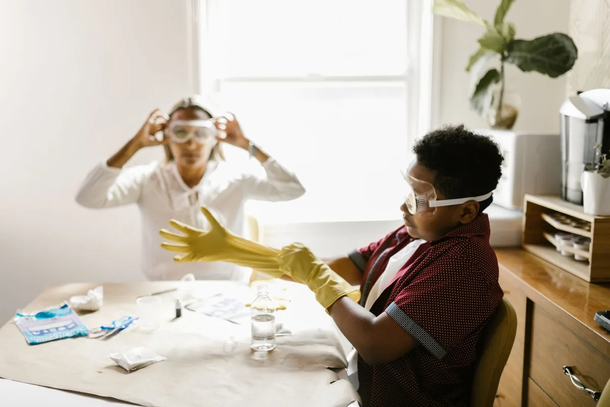 safety glasses and gloves