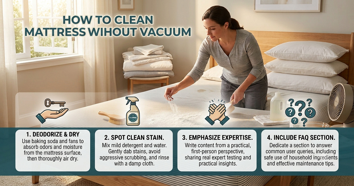 How To Clean Mattress Without Vacuum Cleaner