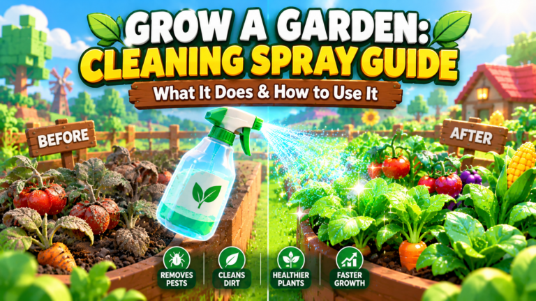 What Does A Cleaning Spray Do In Grow A Garden